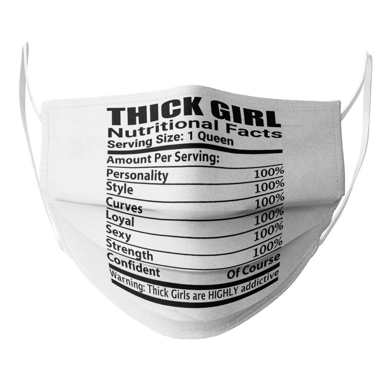 THICK GIRL BLACK MASK