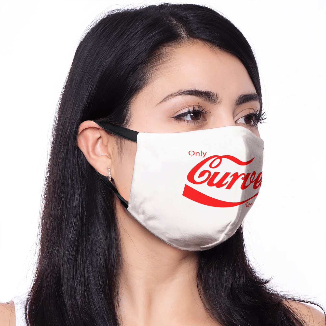 ONLY CURVES SERVED HERE MASK