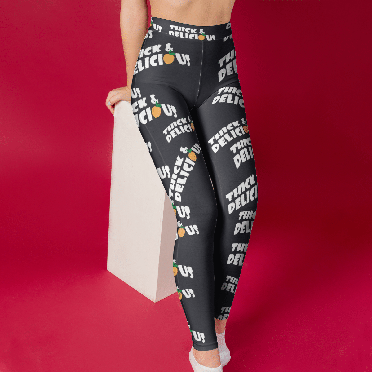 THICK & DELICIOUS BLACK LEGGINGS