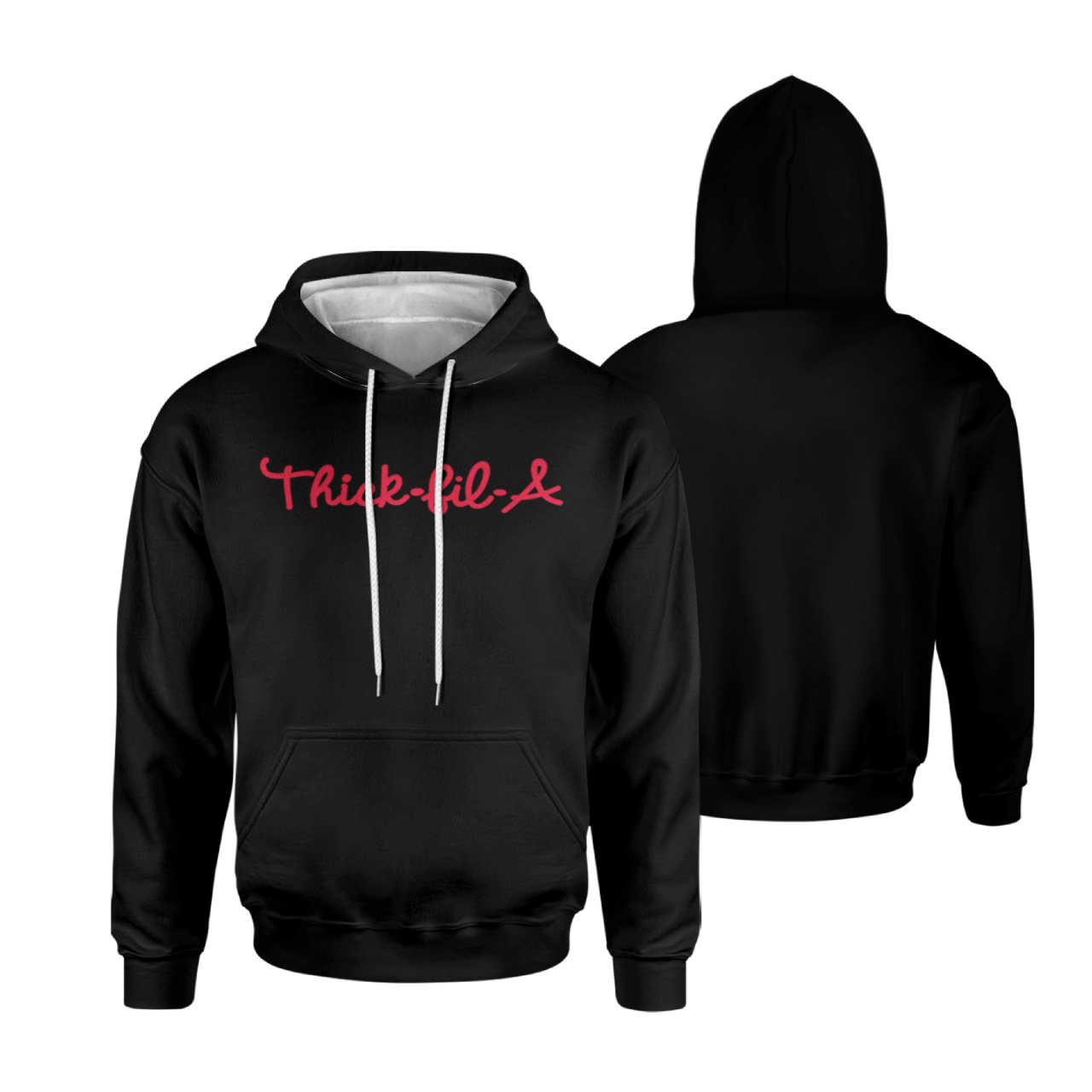 THICK FIL A BLACK AOP MULTI PIECE HOODIE