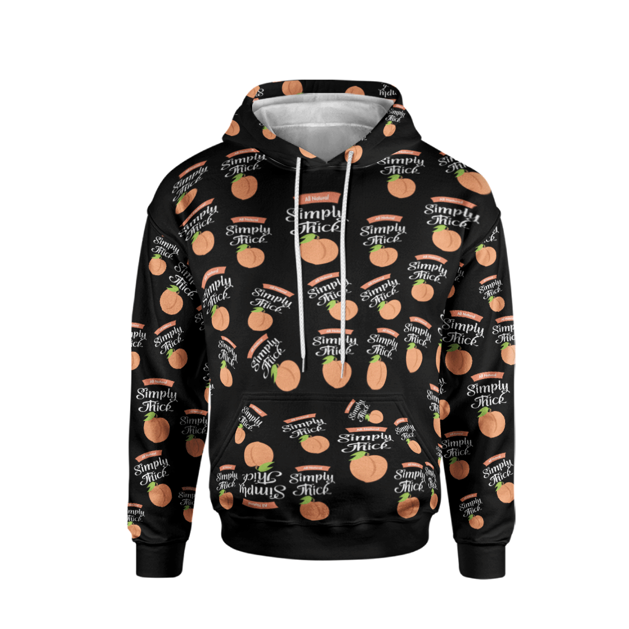 SIMPLY THICK BLACK FULL AOP MULTI PIECE HOODIE