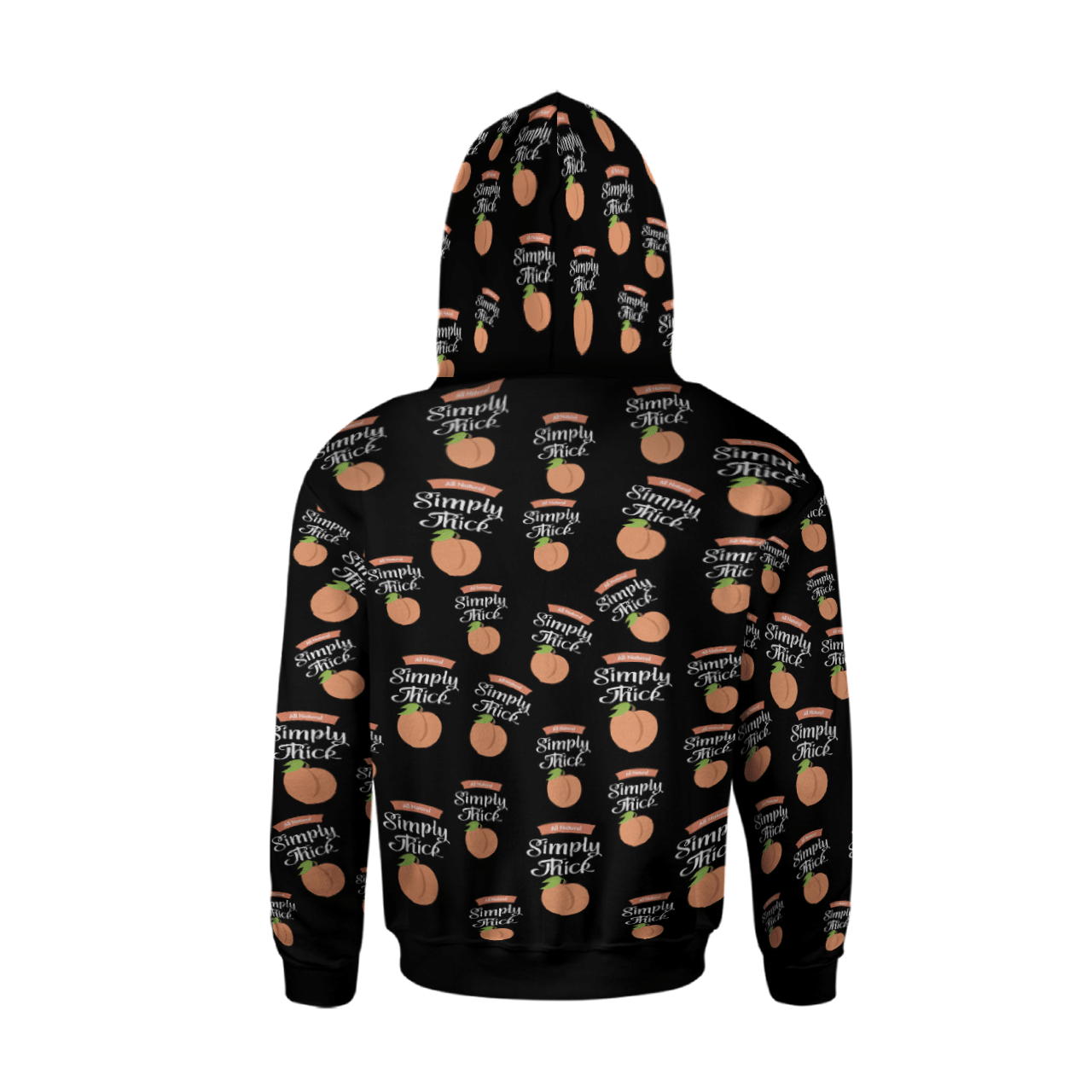 SIMPLY THICK BLACK FULL AOP MULTI PIECE HOODIE