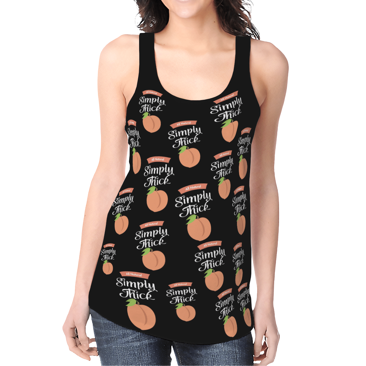 SIMPLY THICK BLACK FULL HOLLOW OUT TANK TOP
