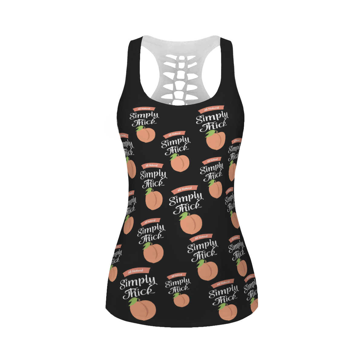 SIMPLY THICK BLACK FULL HOLLOW OUT TANK TOP