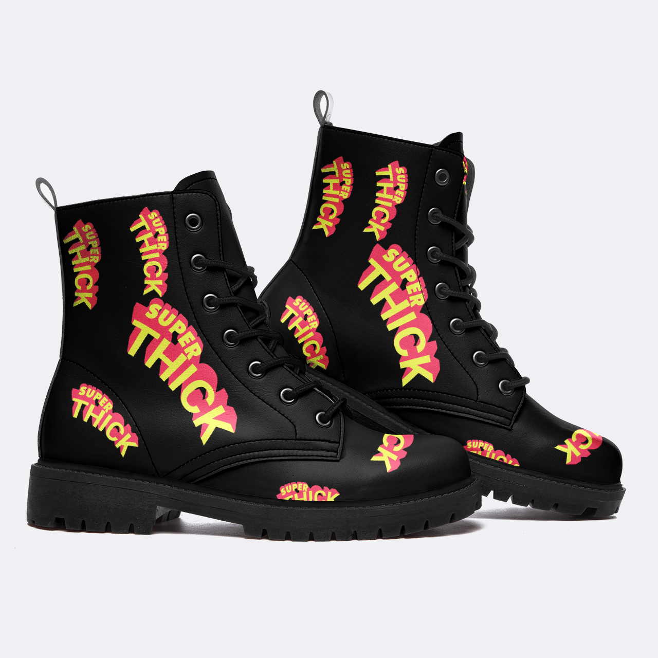 SUPER THICK BLACK LEATHER BOOTS