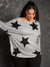 Star Print Batwing Sleeve Tee (Size US12 - US34)