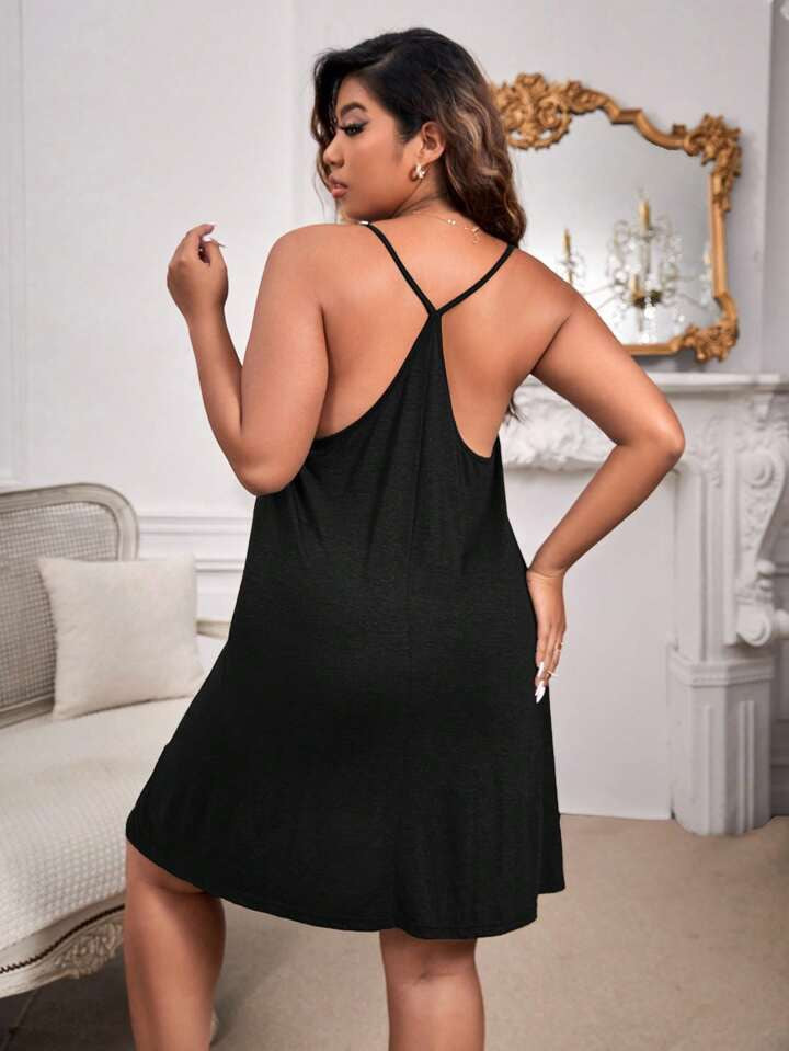 Contrast Lace Cami Nightdress 29051