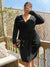 O-ring Detail Wrap Hem Dress 9081