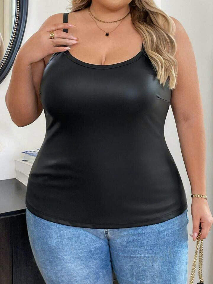 PU Leather Cami Top 19081