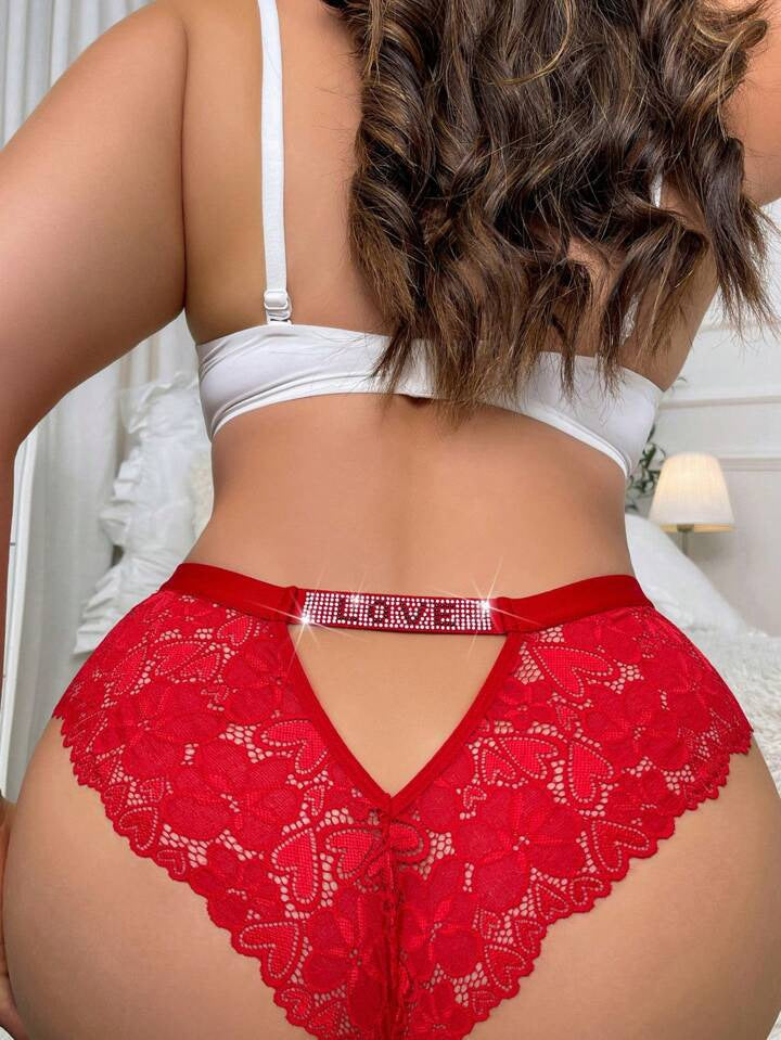 Lace Underwear With Shiny Rhinestone 28041