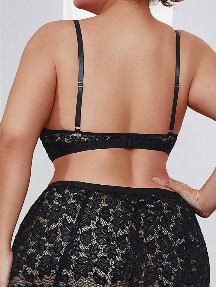 Lace Hollow Out Sexy Camisole Lingerie 1067