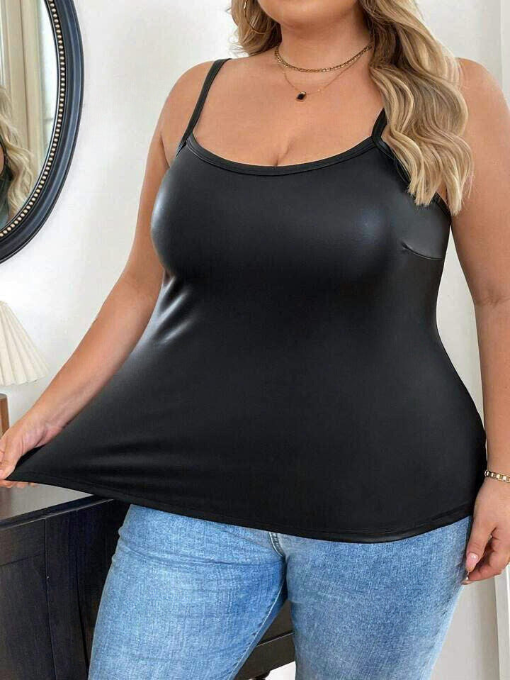 PU Leather Cami Top 19081