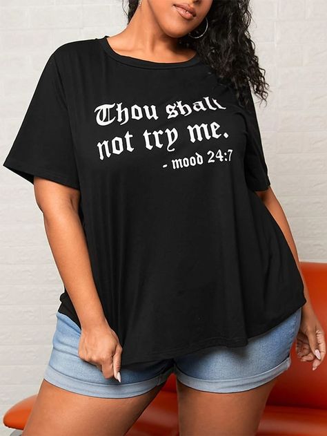 Plus Slogan Graphic Tee CS3108