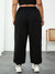 Drawstring Waist Fishnet Patchwork Baggy Sweatpants 12091