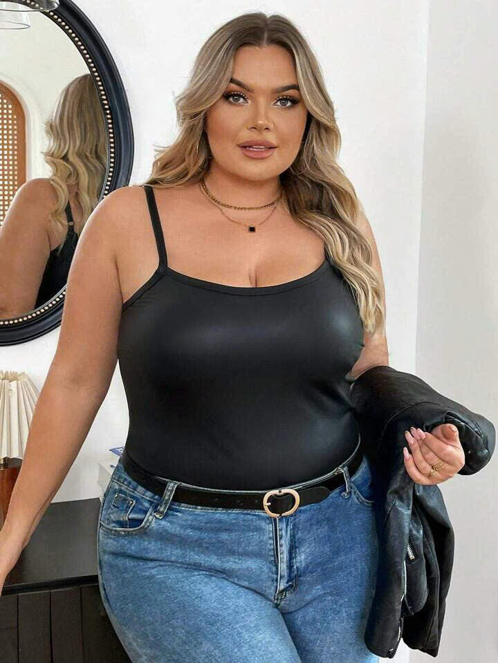 PU Leather Cami Top 19081