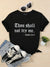 Plus Slogan Graphic Tee CS3108