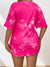 SIDE SLIT SHORT SLEEVE CASUAL T-SHIRT WITH LETTER AND EAGLE PRINT 2042