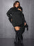 Rhinestone Detail Cut Out Drop Shoulder Sweatshirt Dress