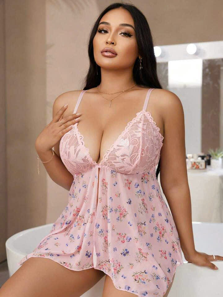 Sexy Lace Patchwork Lingerie Set 24081