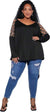 Cut Out Shoulder Tee (Size US22 - US34)