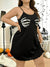 Skeleton Hand Print Spaghetti Strap Nightgown 24094