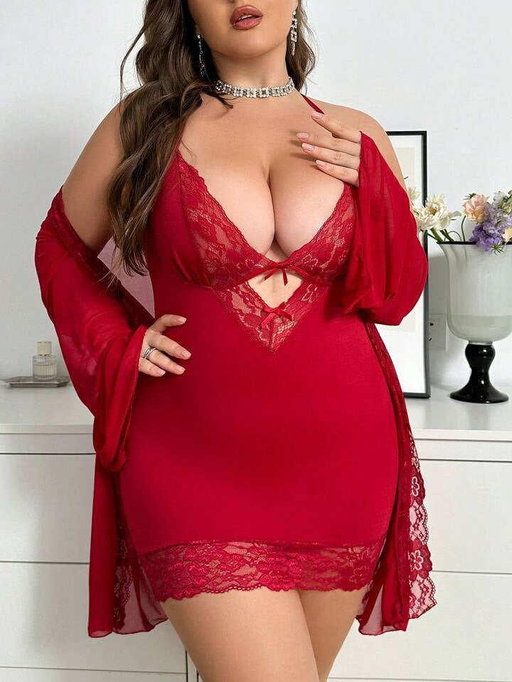 Sexy Lace Backless Lingerie Set 1207