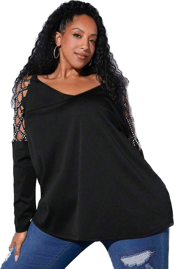 Cut Out Shoulder Tee (Size US22 - US34)
