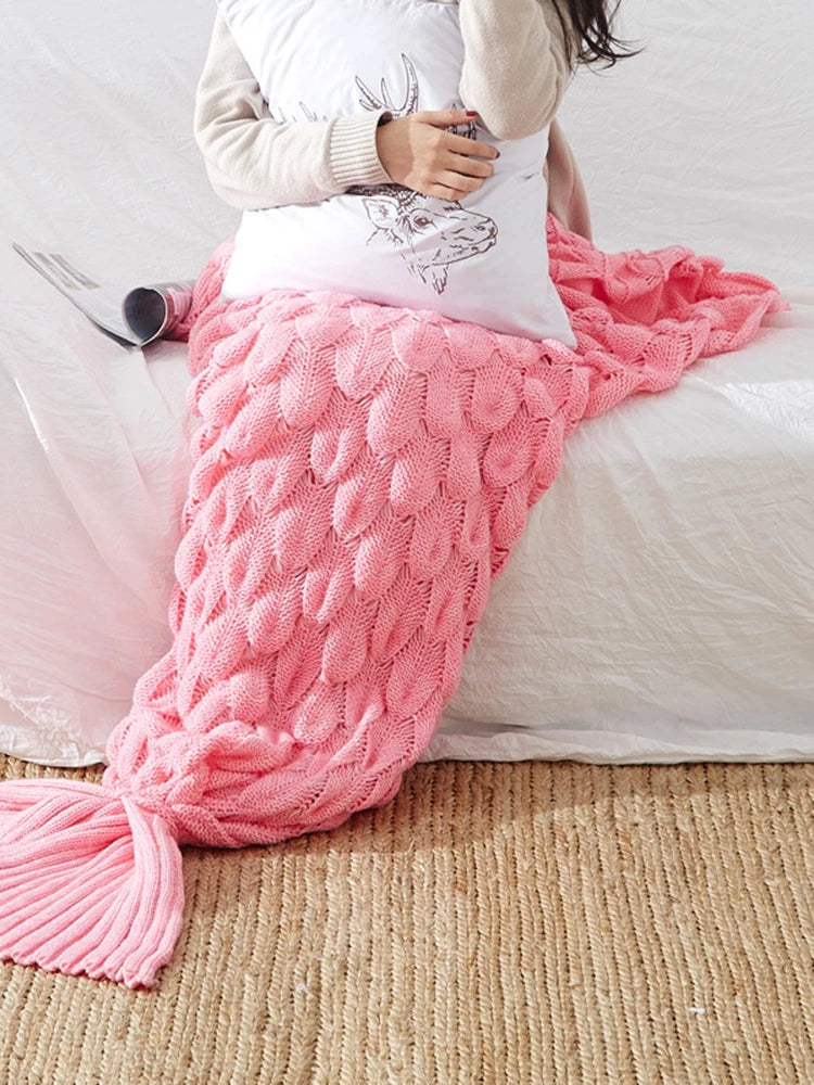 Soft Knitted Mermaid Blanket 16081