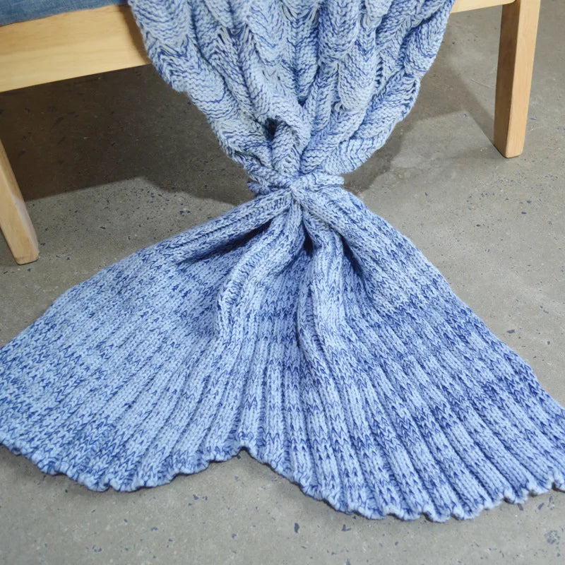 Soft Knitted Mermaid Blanket 16081