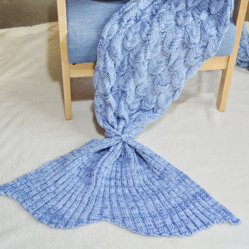 Soft Knitted Mermaid Blanket 16081