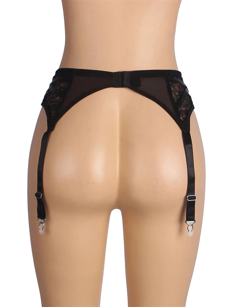 [Buy 1 Get 1 Free] Leather Belts Lingerie 15101 + Free Stockings