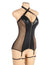 Sexy Mesh Leather Babydoll with Leg Ring 10102