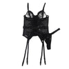 Body Corset Lingerie Bustier With Garter Belt CS1107