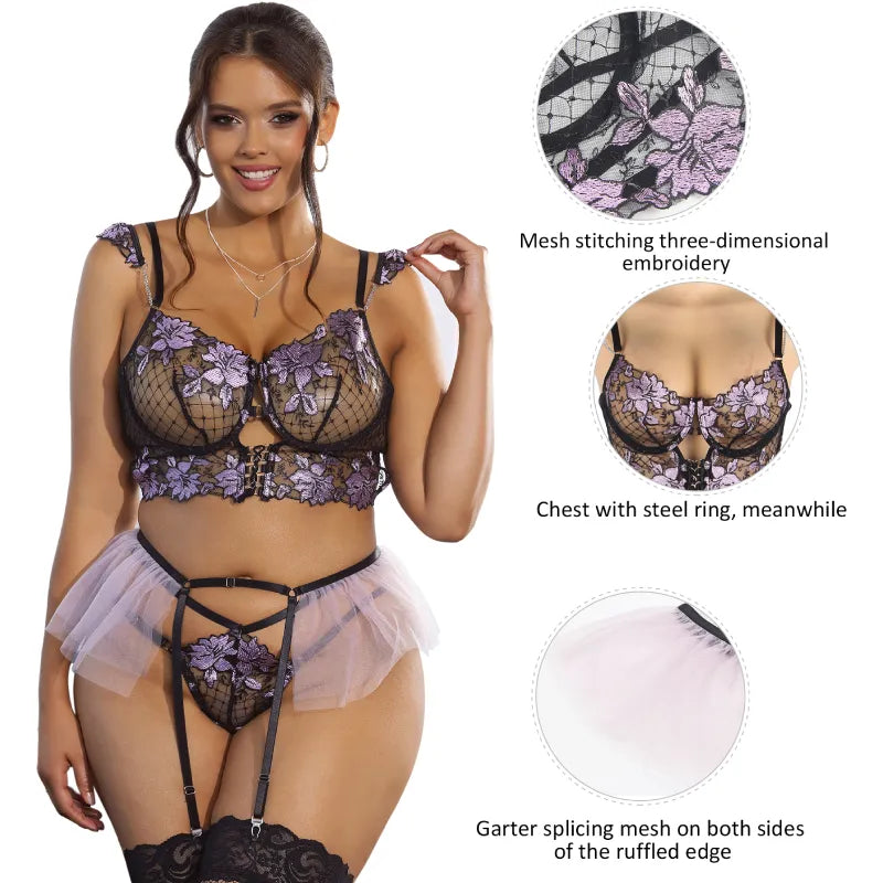 Ultra-thin Lingerie Panties Set CS8011