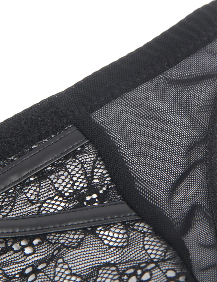 [Buy 1 Get 1 Free] Leather Belts Lingerie 15101 + Free Stockings