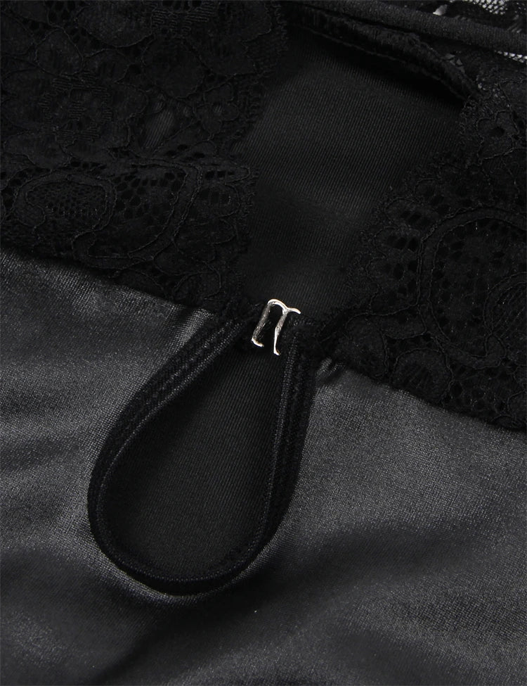 Seductive Lace Bodysuit with Straps 14101