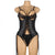 Black Leather Teddy Lingerie 1076
