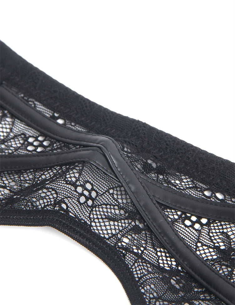 [Buy 1 Get 1 Free] Leather Belts Lingerie 15101 + Free Stockings