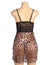 Floral Leopard Splicing Sleepwear Lingerie Set 19082