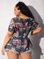 Pop Art Print Mesh Top