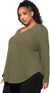 Plus Solid V Neck Tee CS7011 (Size US22 - US34)