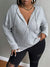 Half Zip Drop Shoulder Drawstring Hooded Tee