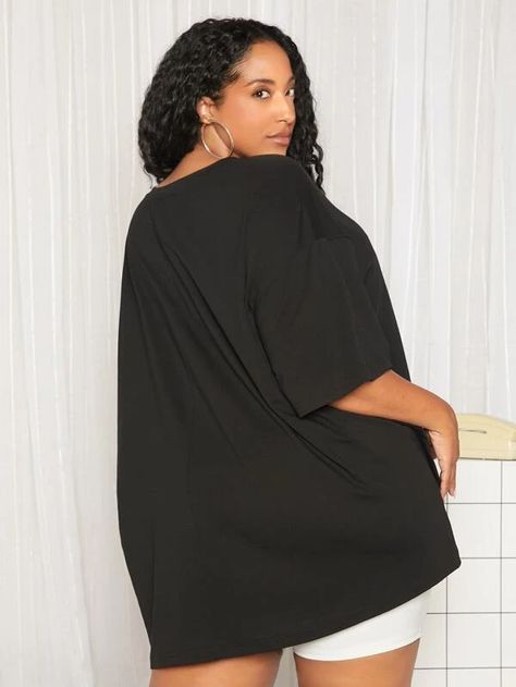 Solid Drop Shoulder Tee