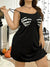 Skeleton Hand Print Spaghetti Strap Nightgown 24094