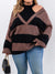 Two Tone Cold Shoulder 2 In 1 Sweater CS1011