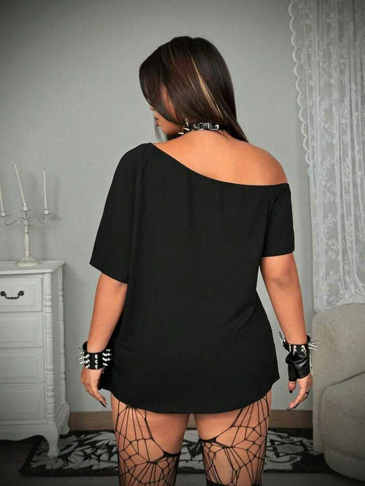 Punk Skull Asymmetrical Tee 12081