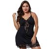 PLUS SIZE BABYDOLL LINGERIE BACK CRISSCROSS LACE TRIM CS2706