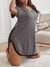 Contrast Mesh And Lace Night Dress CB1228