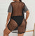 Contrast Mesh And Lace Night Dress CB1228