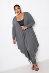 Bubbled Hem Waterfall Cardigan CV9011